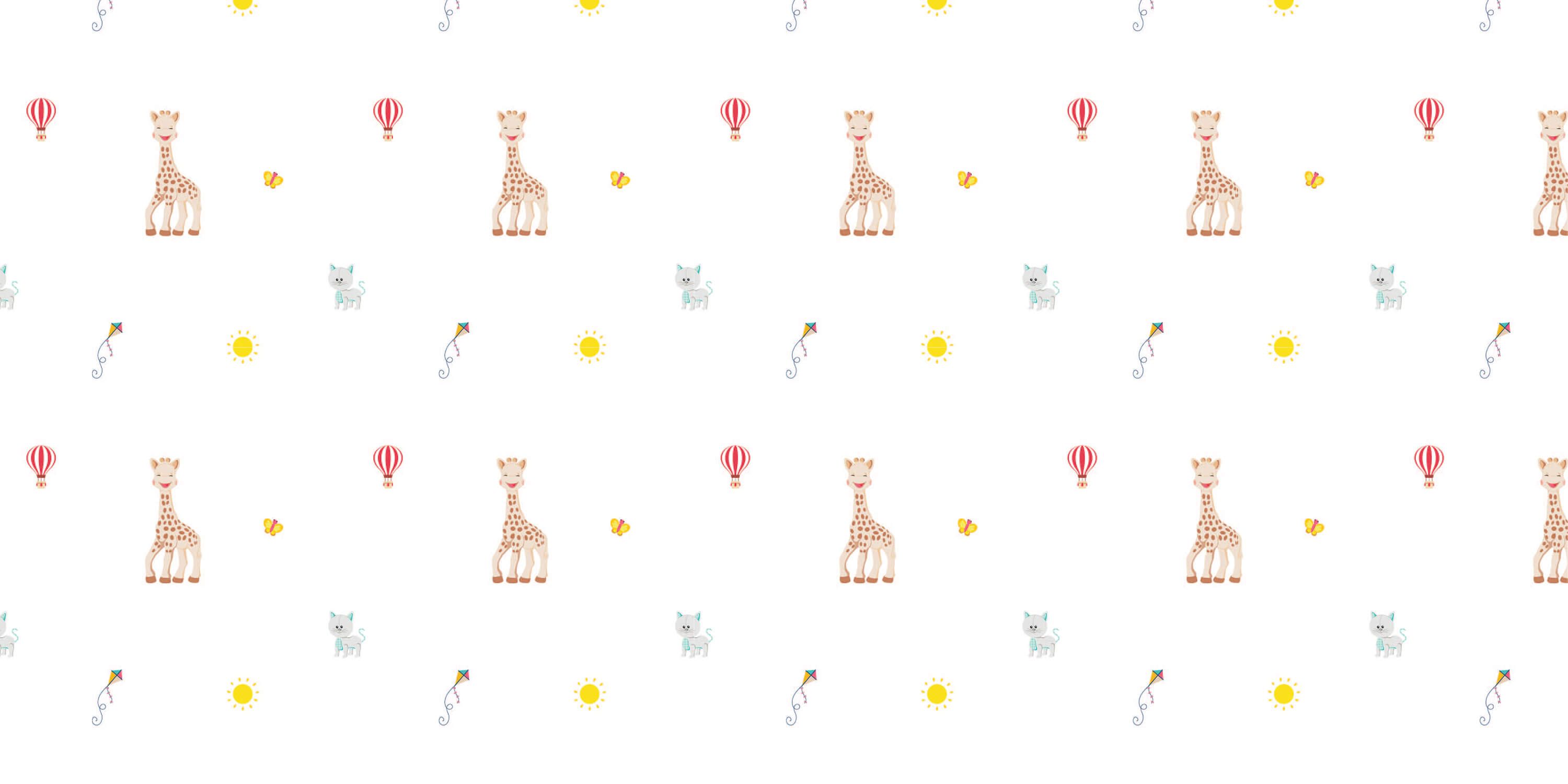 wallpaper Sophie la girafe® en été