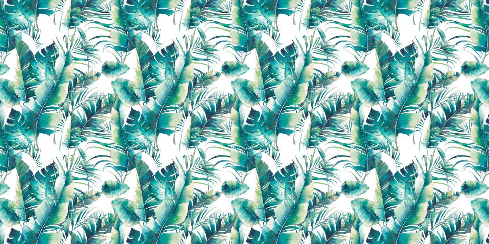 Feuilles de palmier peintes