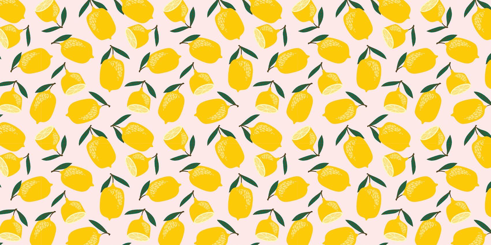 MOTIFS CITRON ROSE