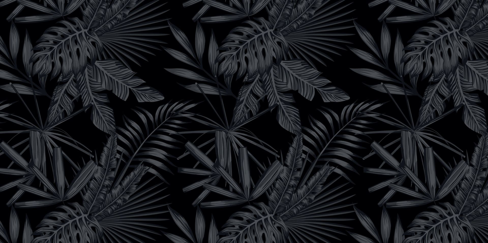 Feuilles noires tropicales
