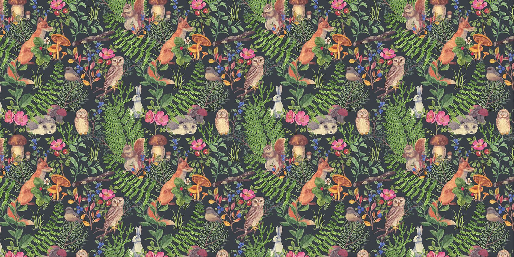 Motif de forêt sombre