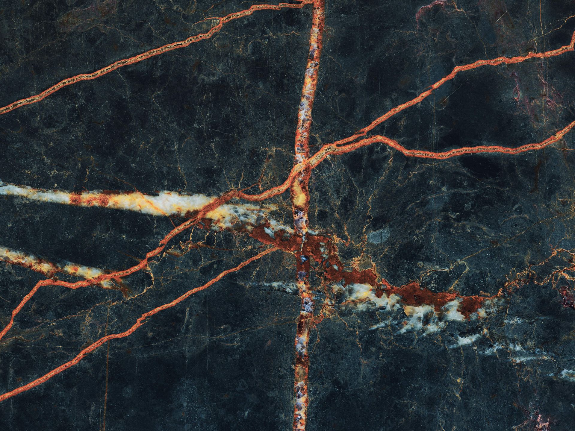 Marbre bleu avec couleur cuivre