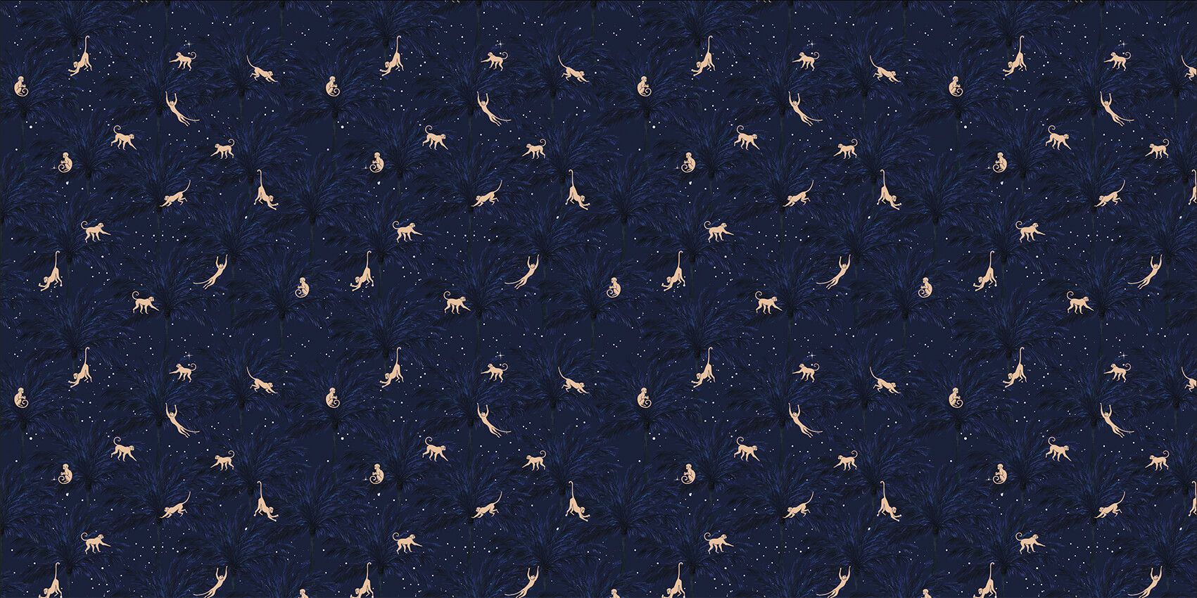 Singes tropicaux - bleu