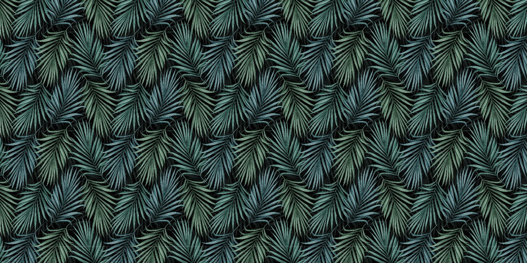 Feuilles bleu canard à motifs tropicaux