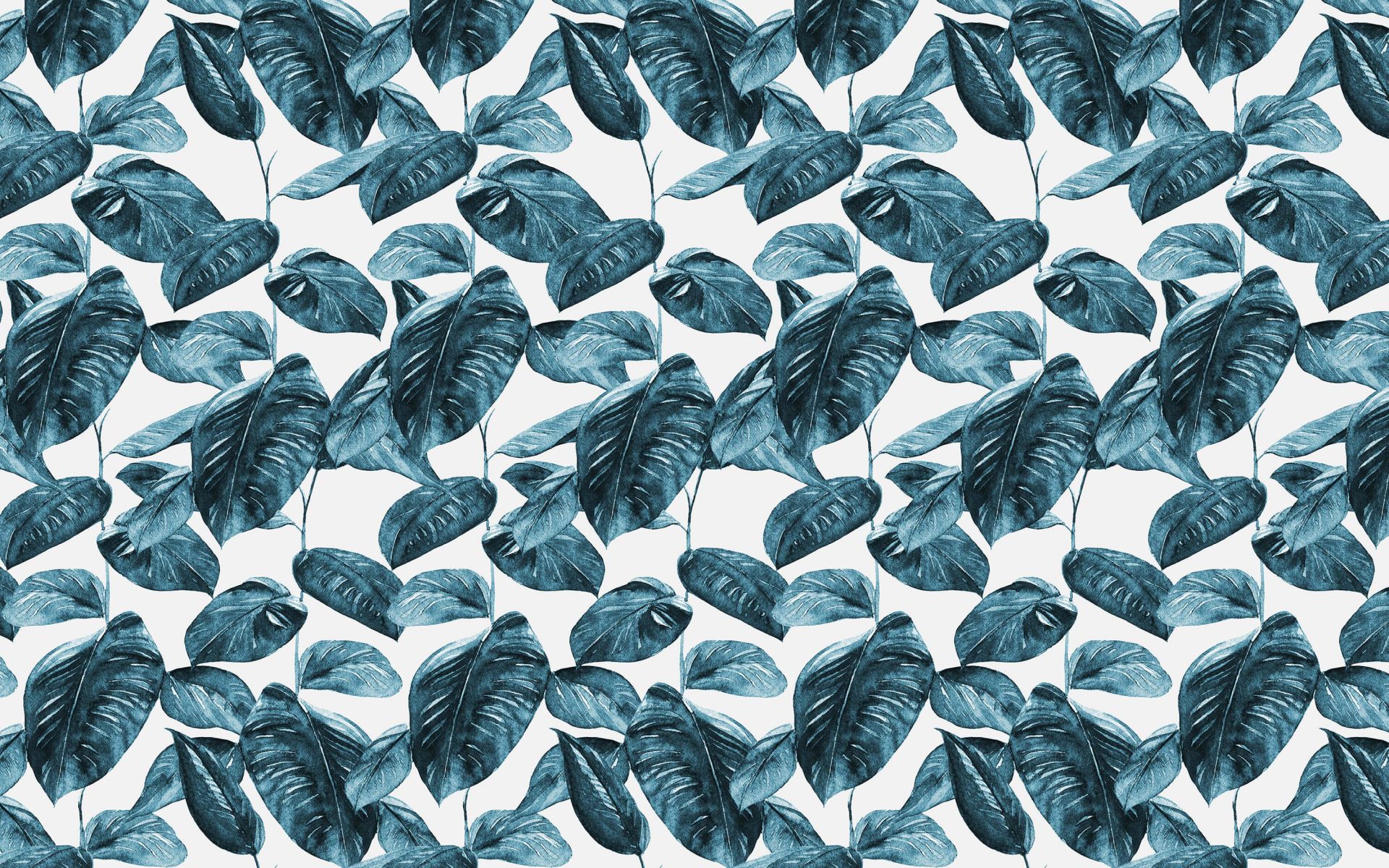 Plantes&#x20;&#xE0;&#x20;l&#x27;aquarelle&#x20;bleu&#x20;canard