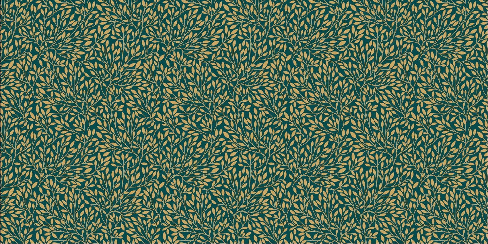 Motif floral de luxe or jaune