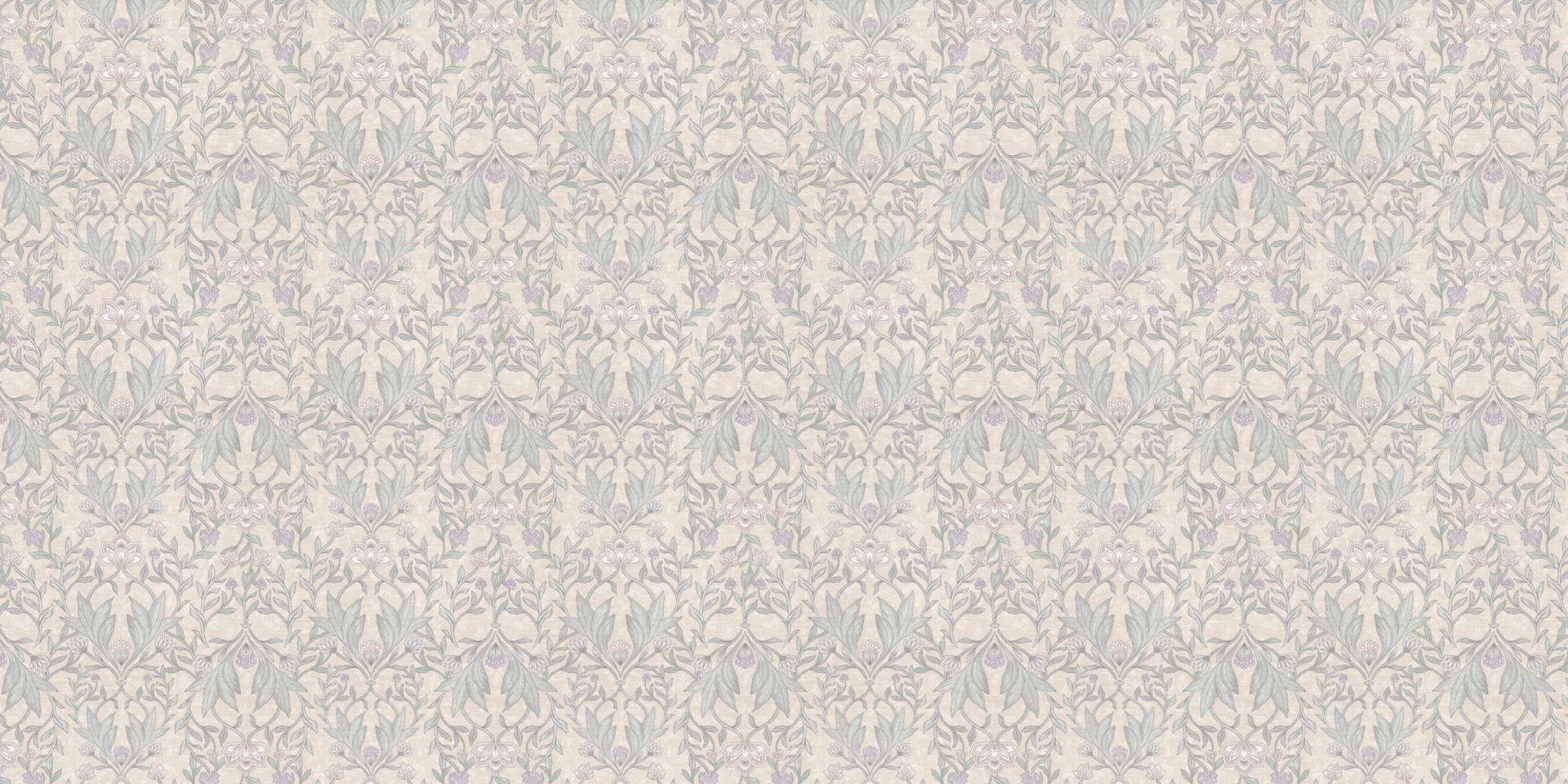 Damas floral Morris - beige neutre
