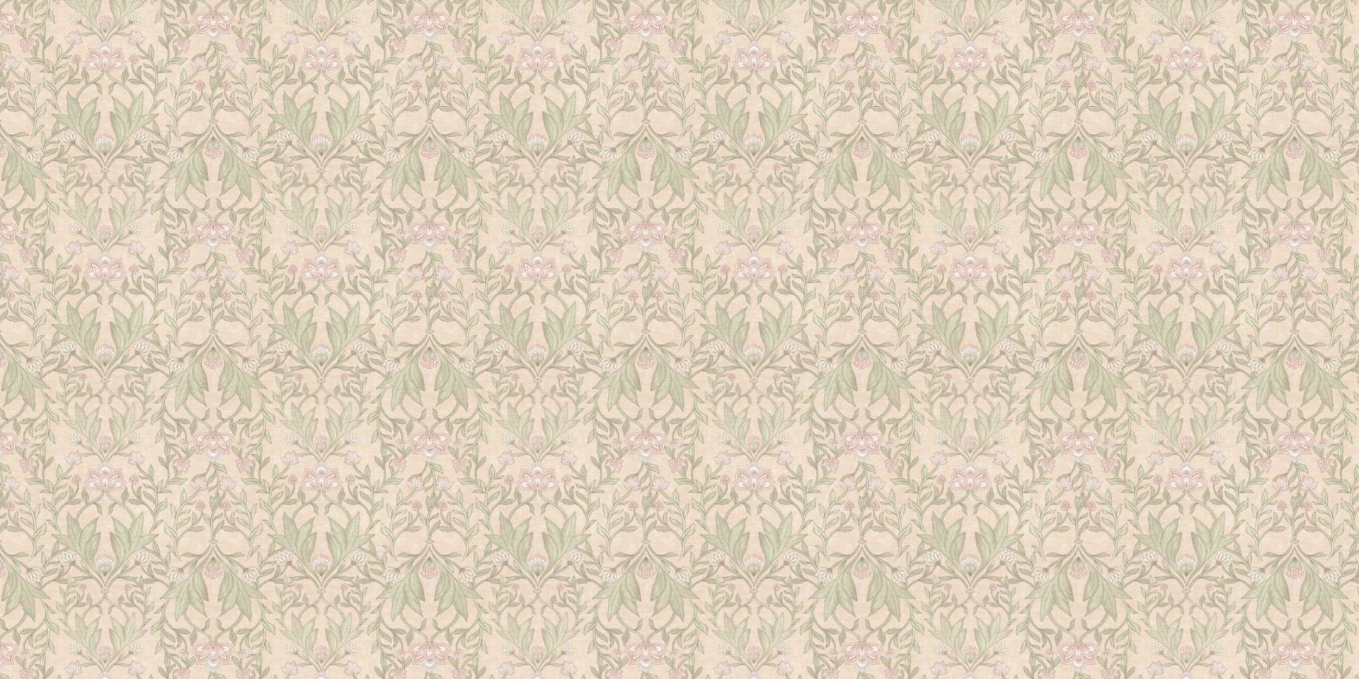 Damas floral Morris - pêche fuzz