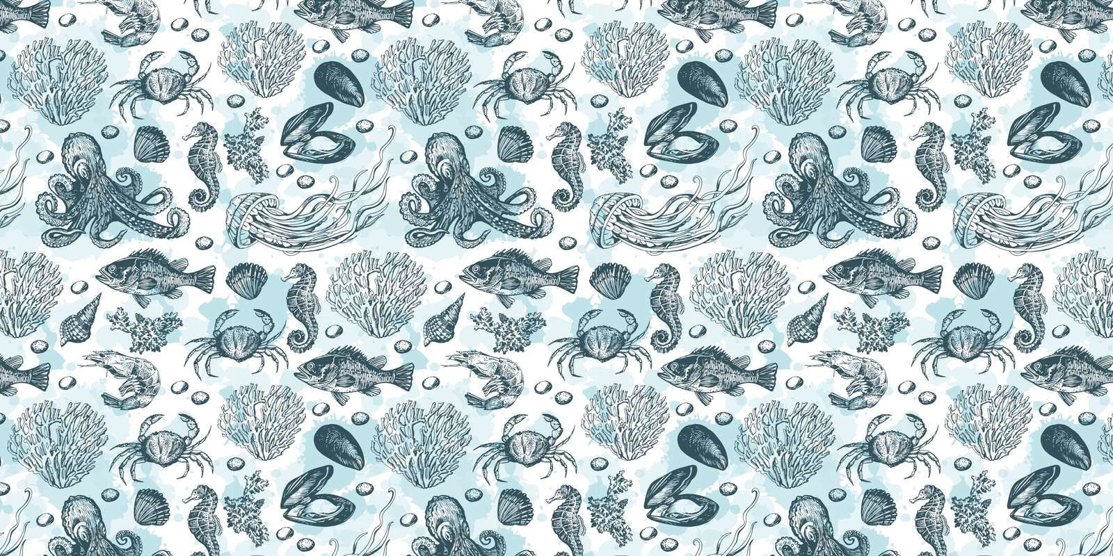 Ensemble Monochrome de la Vie Marine