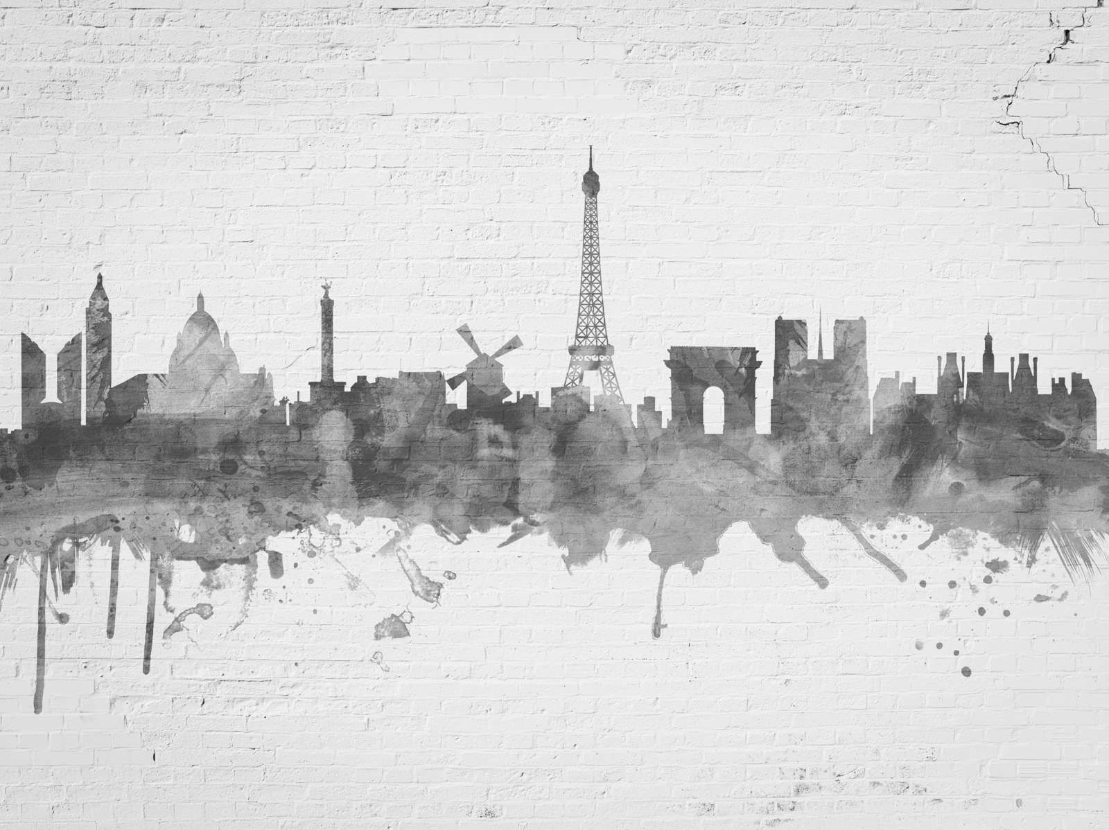 Aquarelle skyline, Paris