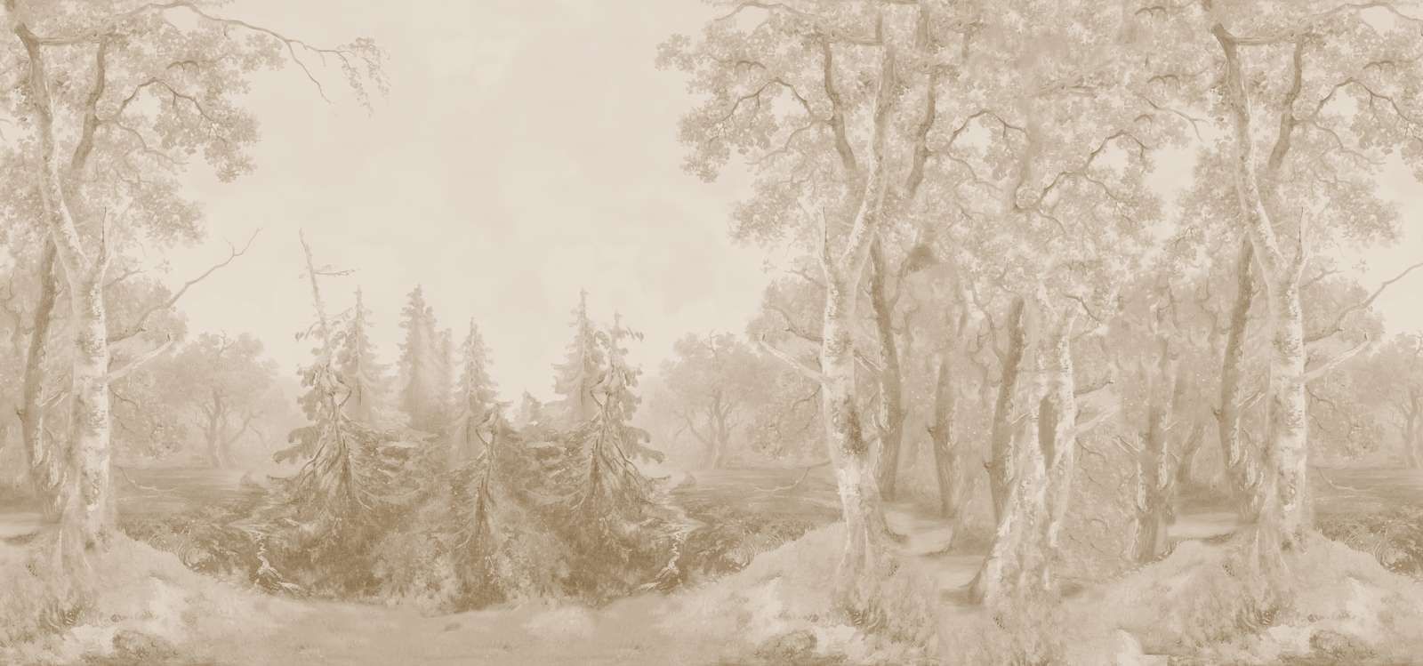 Paysage forestier beige #1