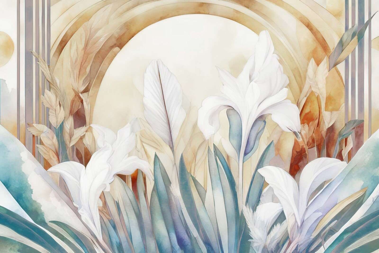 Iris au lever du soleil bleu