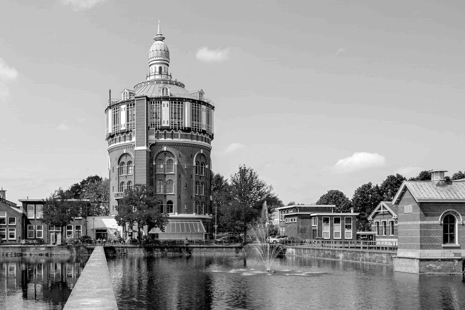 Panorama de la Tour d'Eau Noir et Blanc