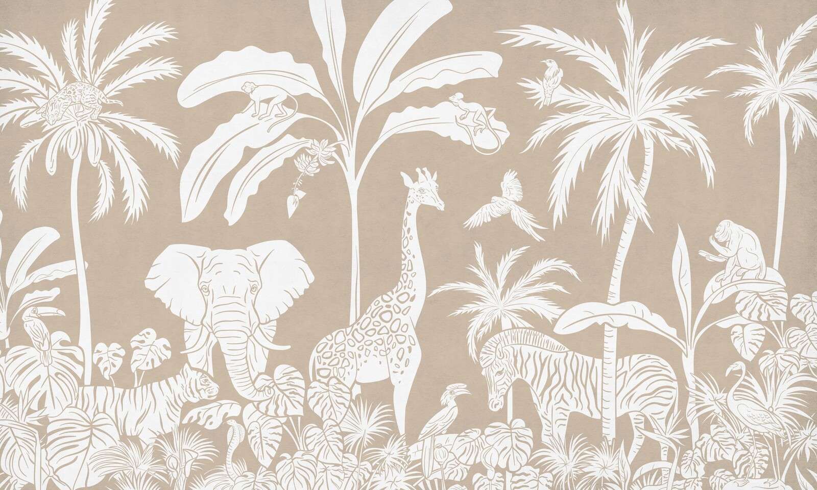 Jungle Monochrome - Marron