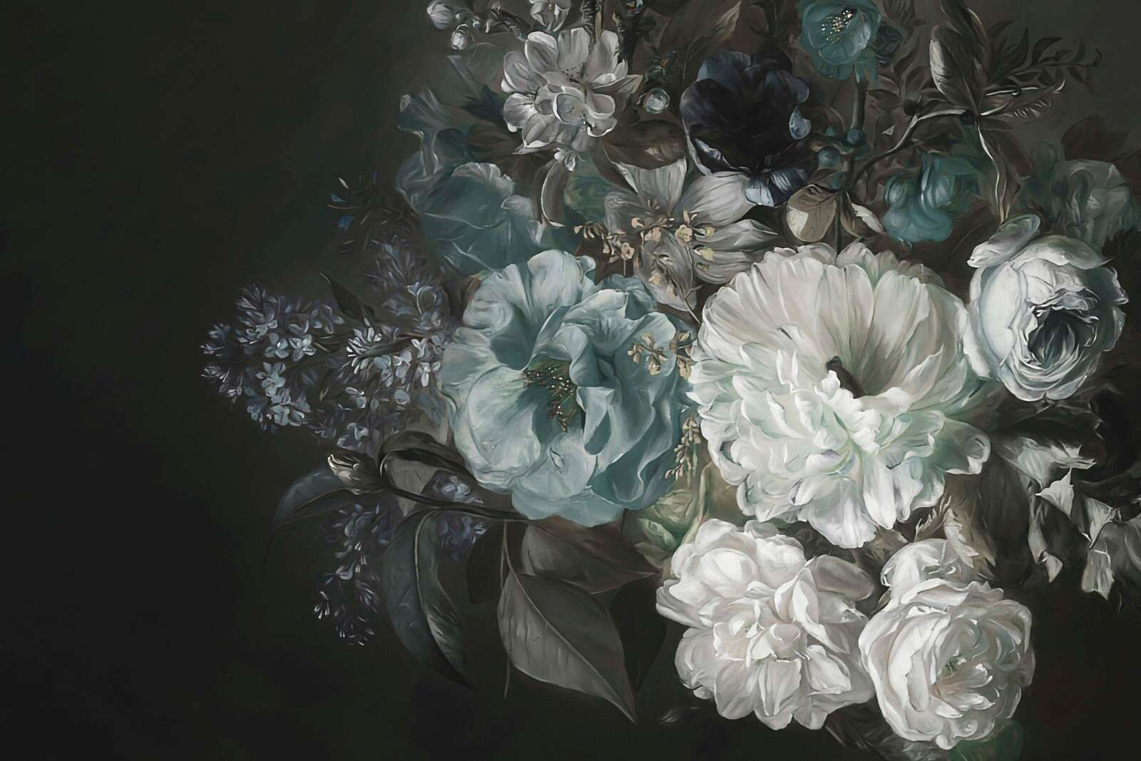 Bouquet avec lilas bleu