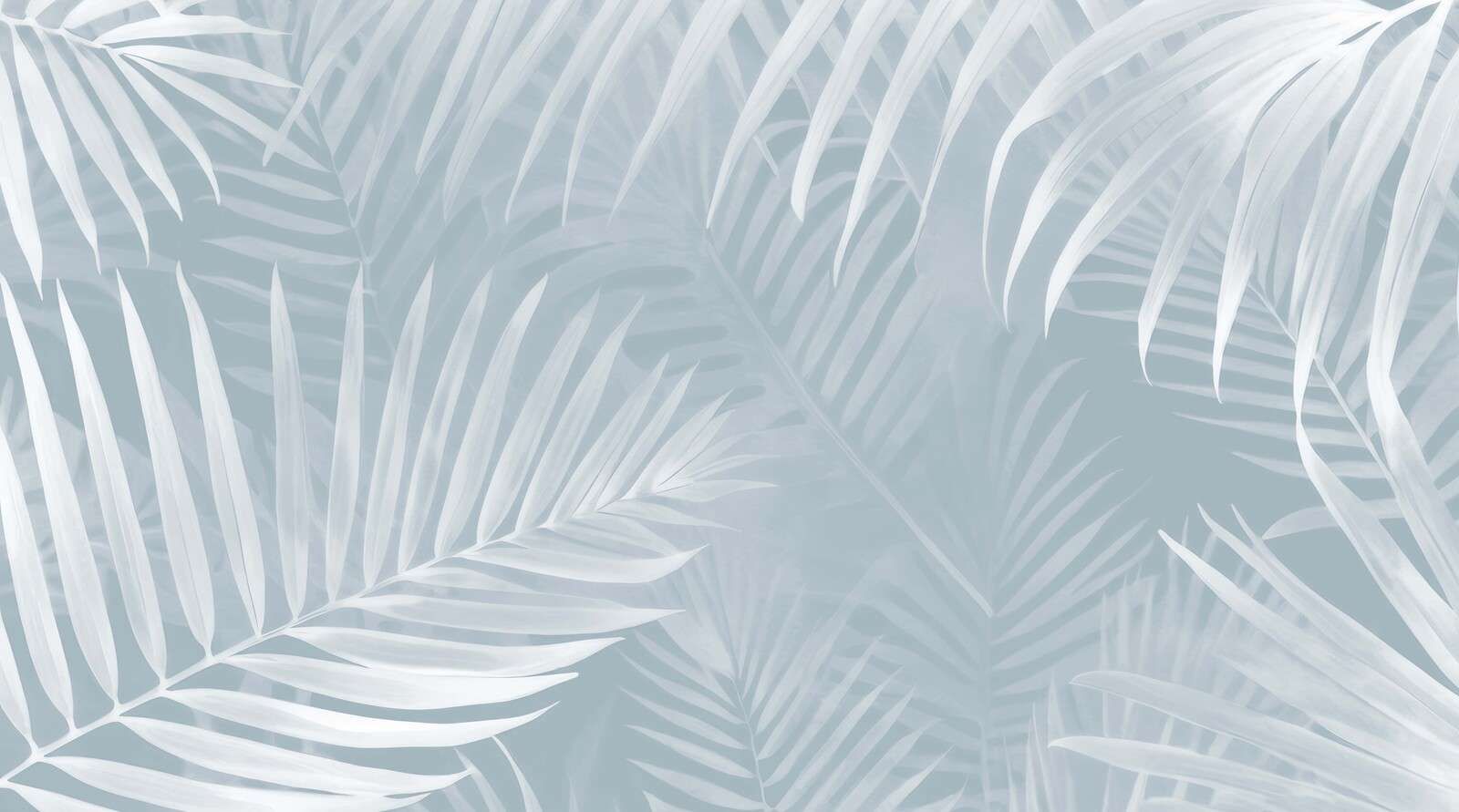 Feuilles de palmier brumeuses - gris