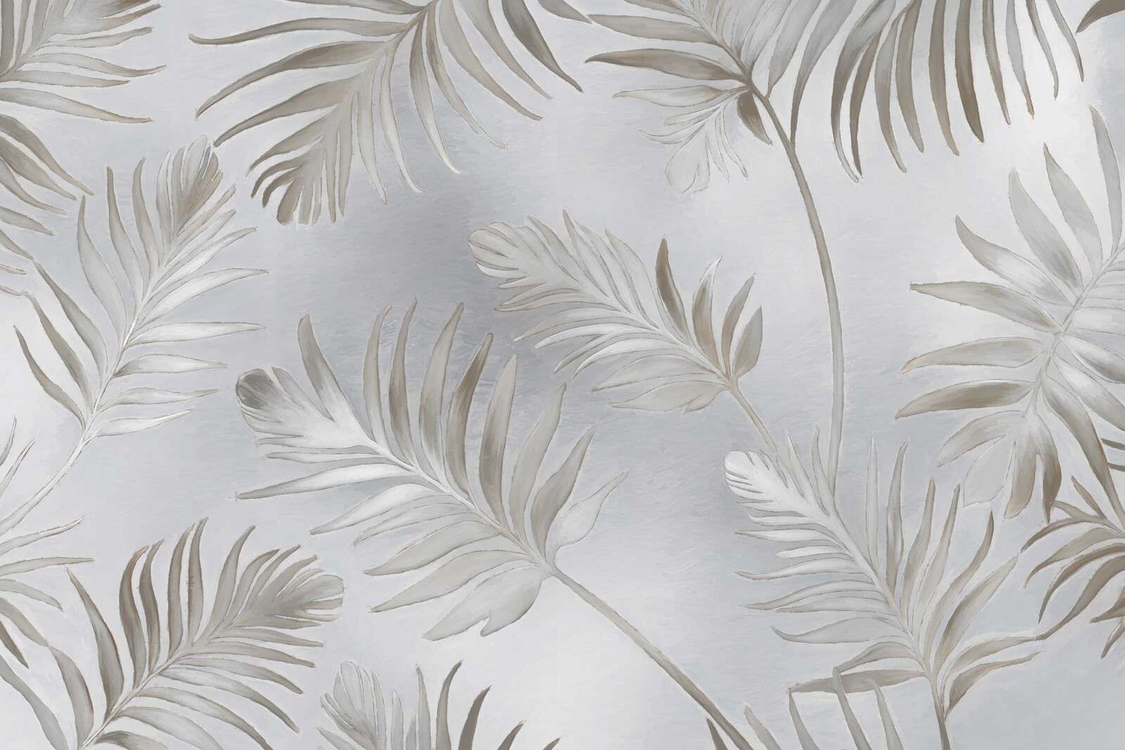 Feuilles dorées sur platine sombre