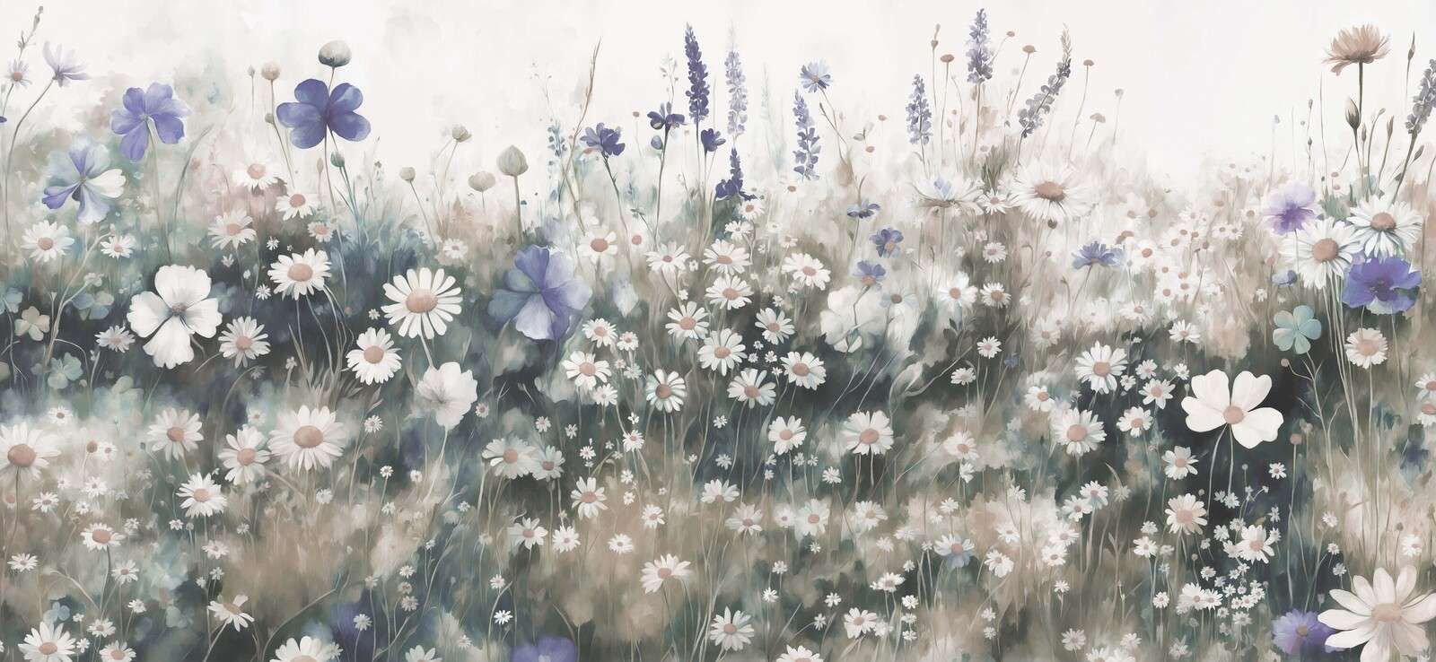 Verdure luxuriante de l'été gris