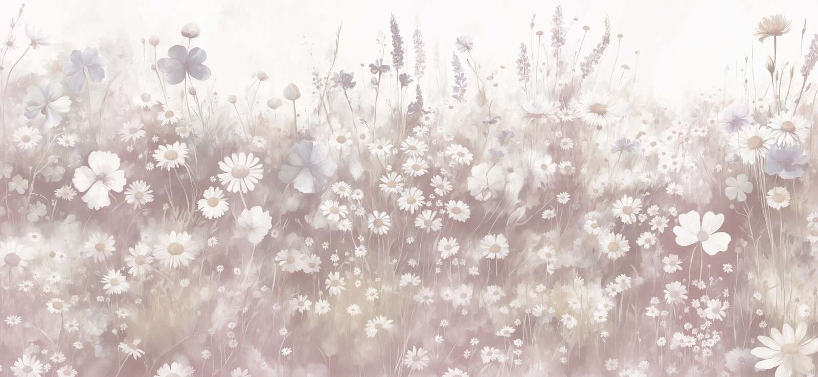 Végétation luxuriante d'été rose pâle