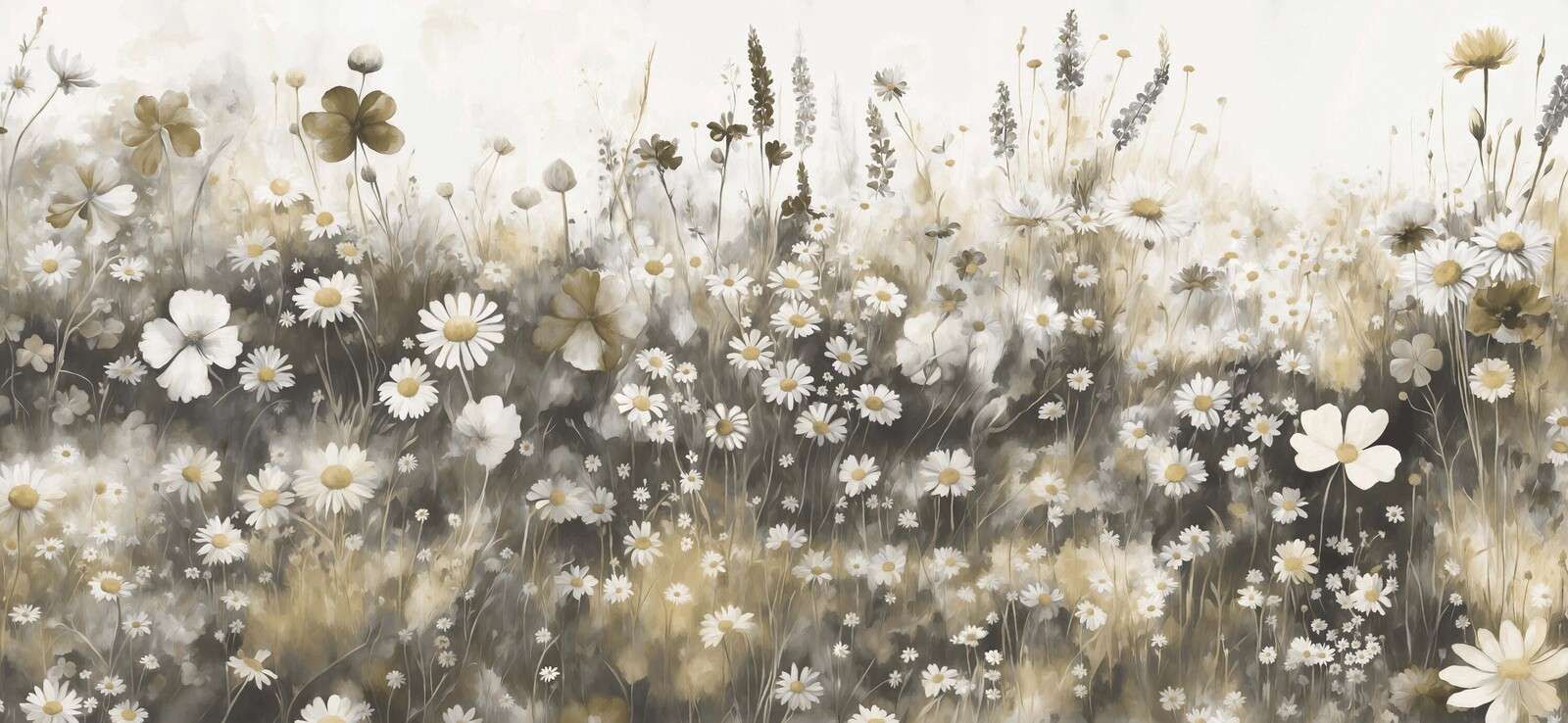 Végétation luxuriante de l'été taupe chaud