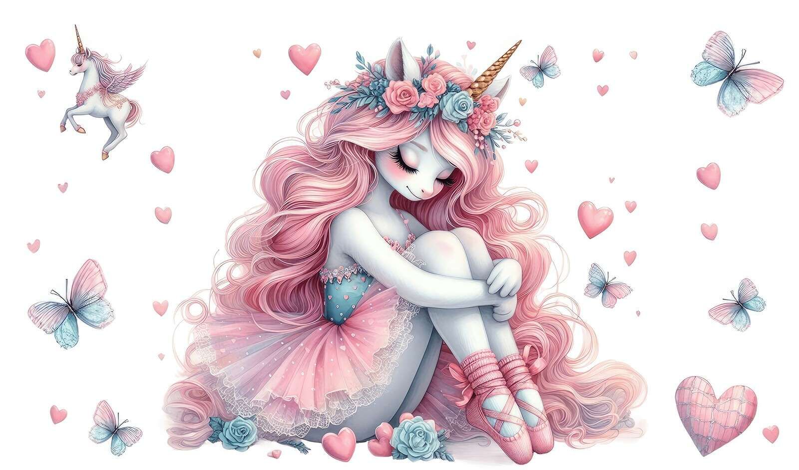 Licorne ballerine rêveuse