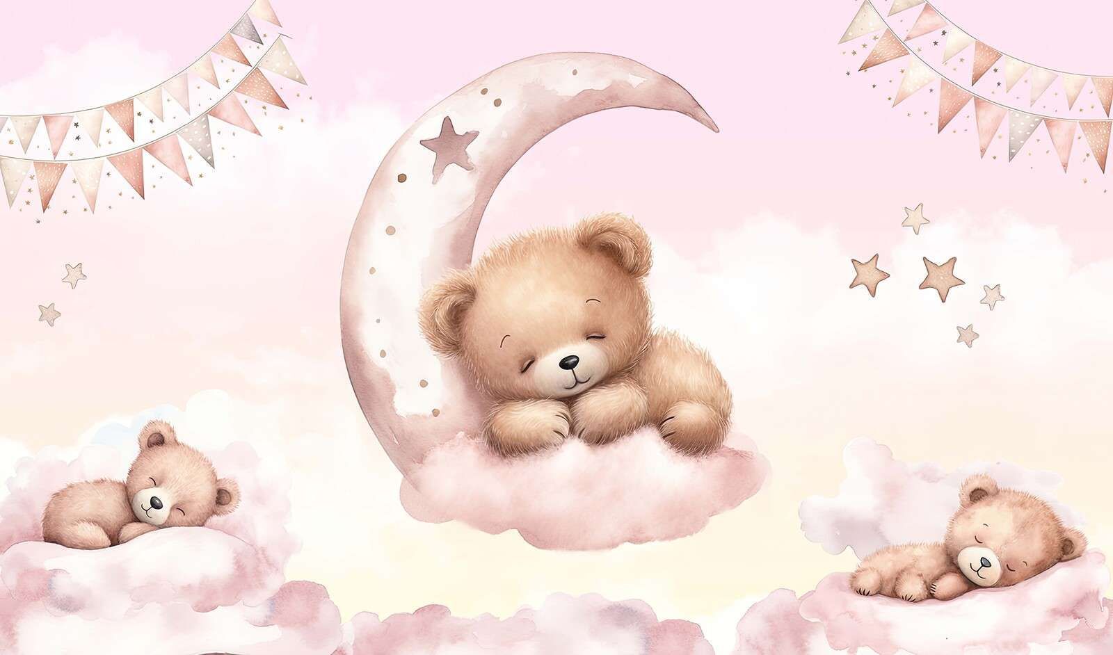 Des ours endormis sur la lune