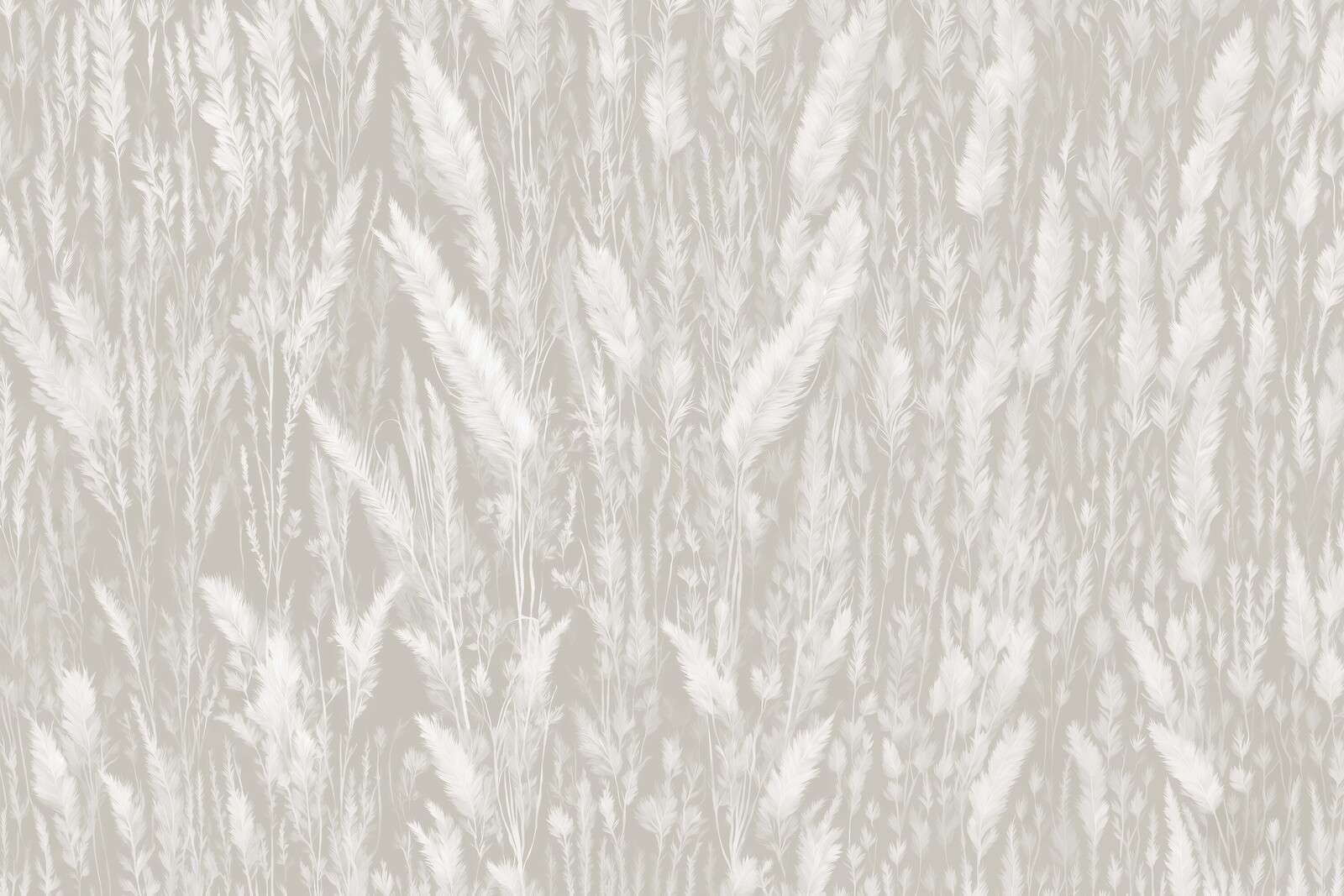 Mur de graminées - gris