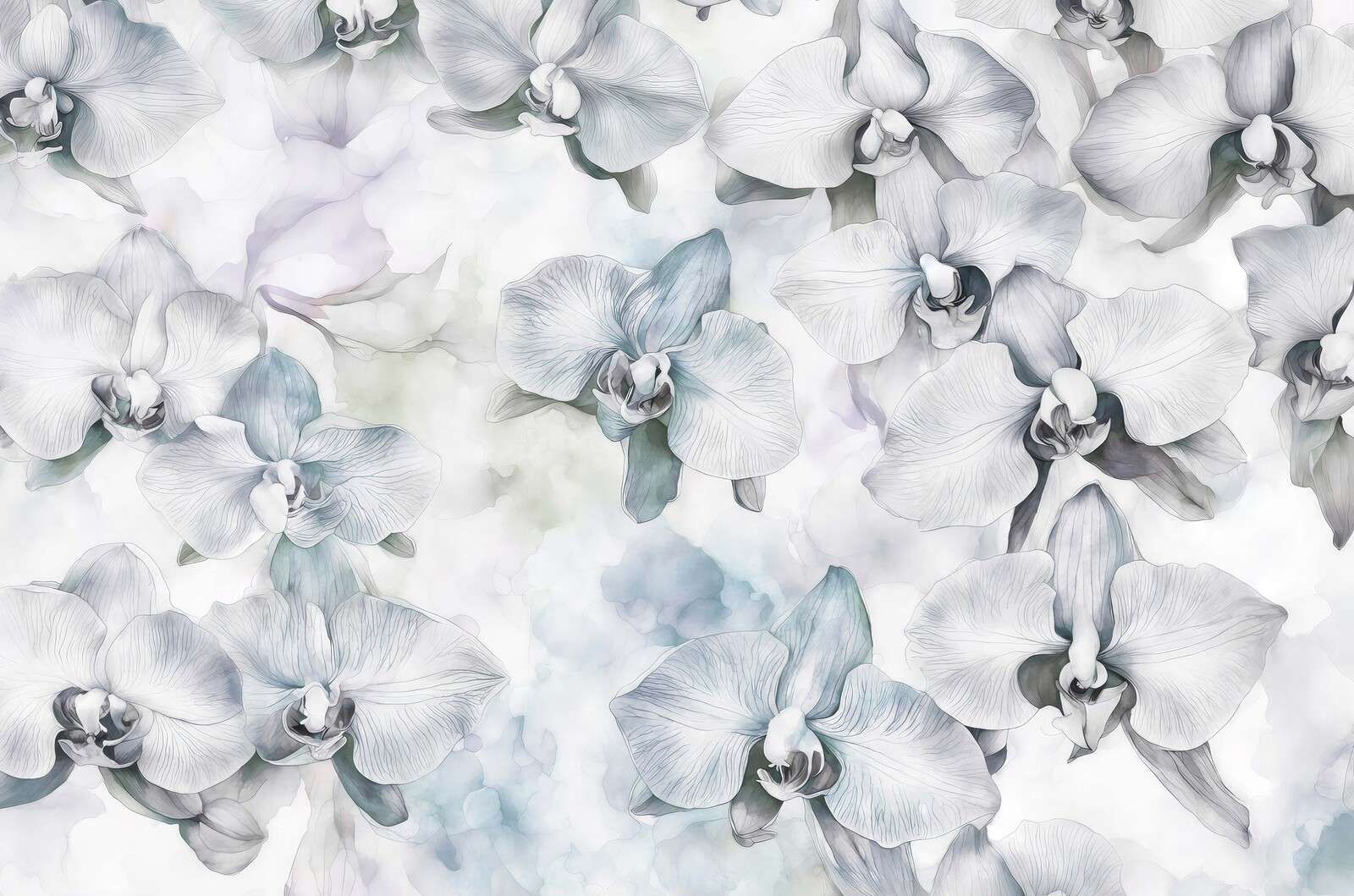 Mélodies d'orchidées aquarelle