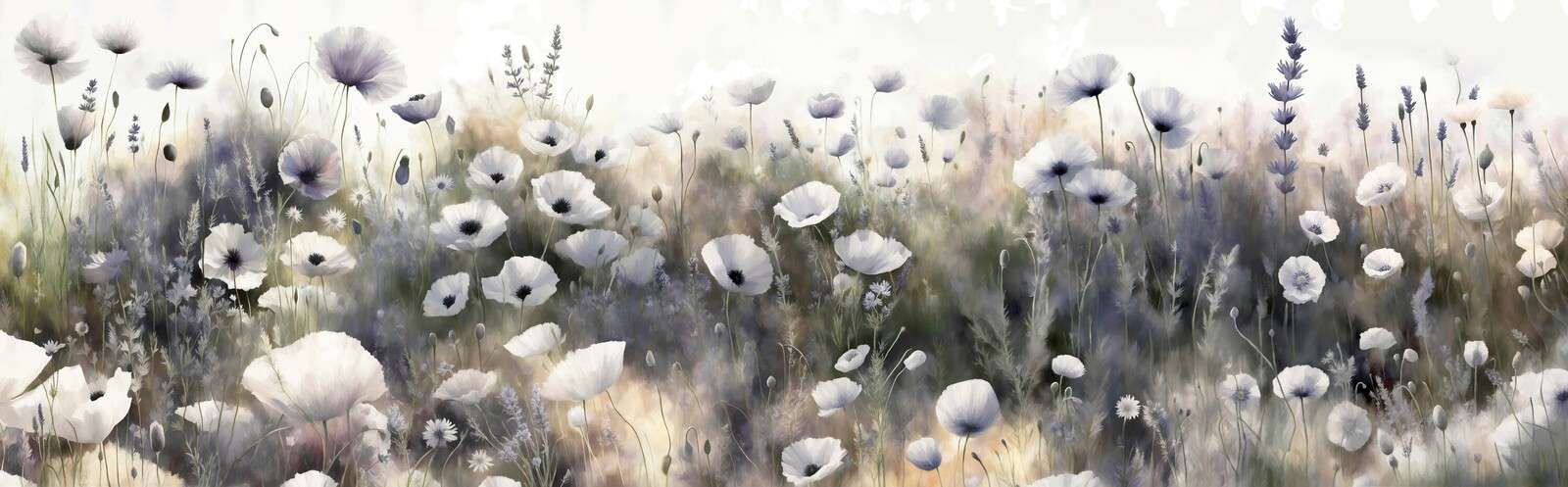 Danse de fleurs sauvages - bleu