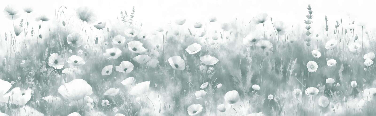 Danse de fleurs sauvages - vert foncé