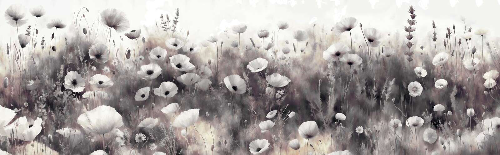 Danse de fleurs sauvages - noir