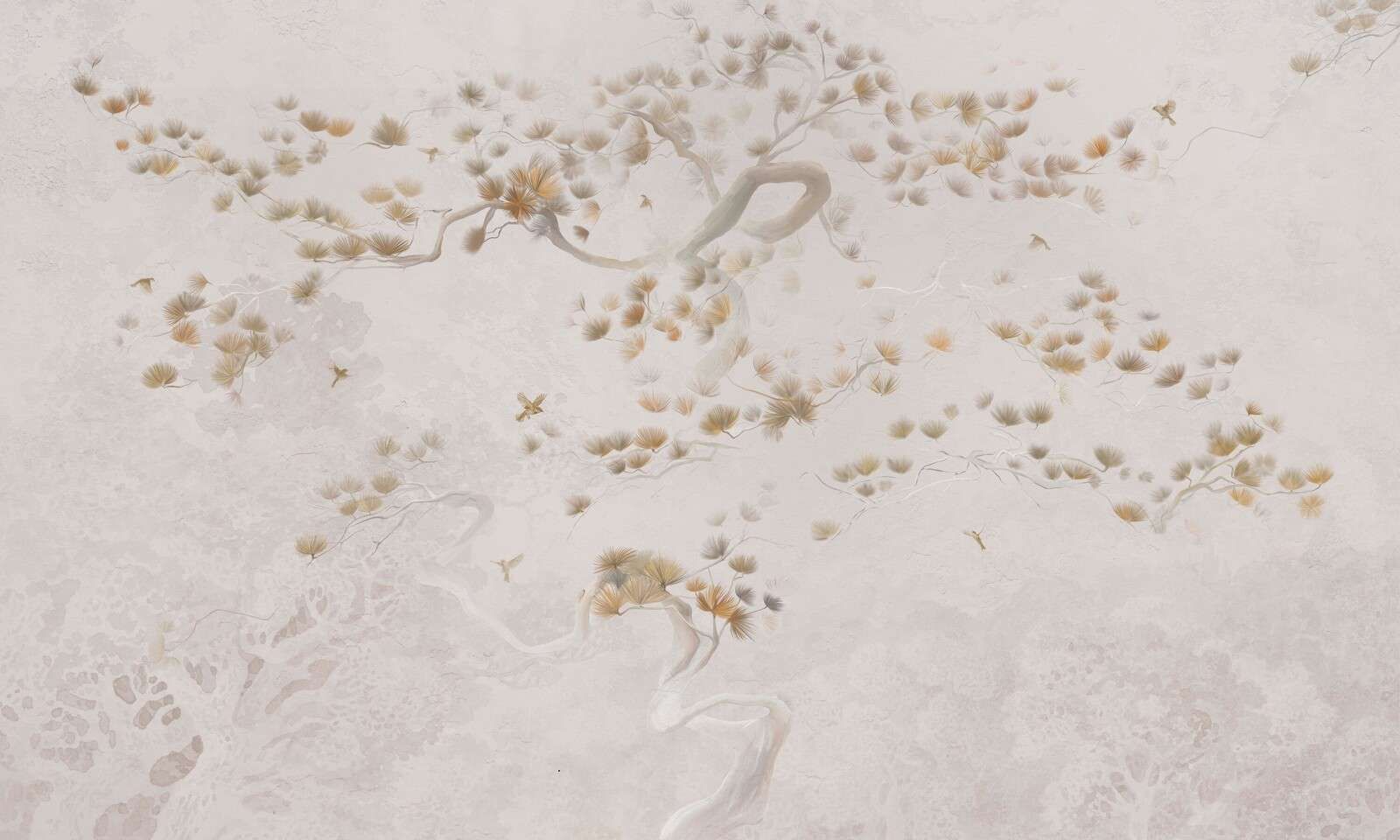 Art de l'arbre en fleurs - Beige