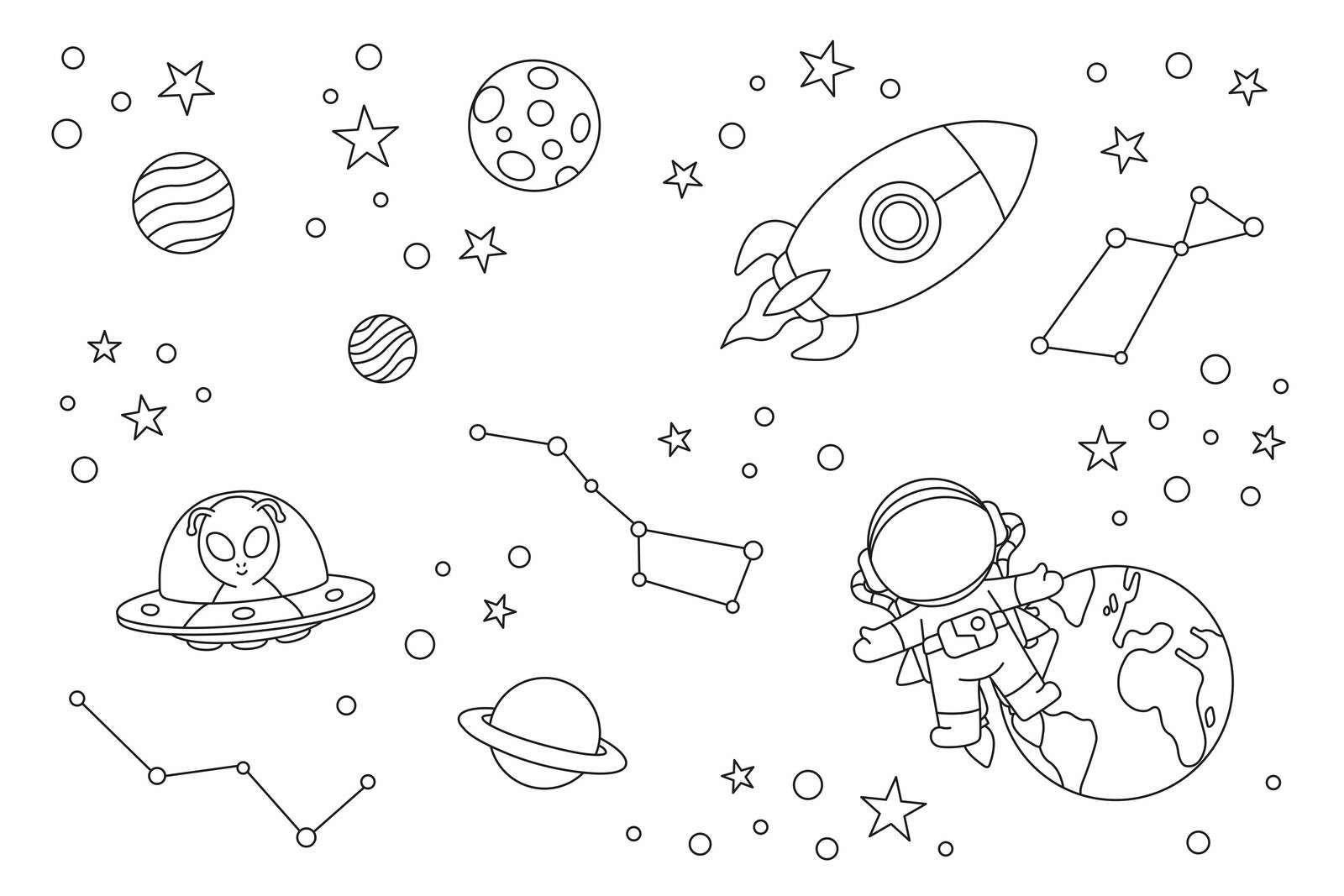 Voyage spatial entre étoiles et planètes