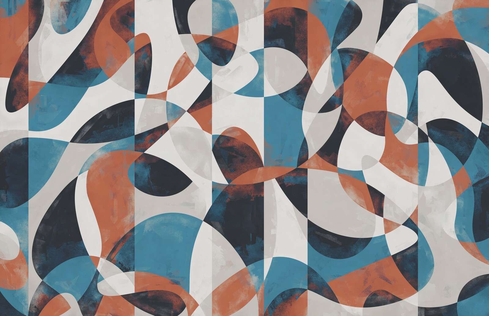 Formes fluides en bleu corail