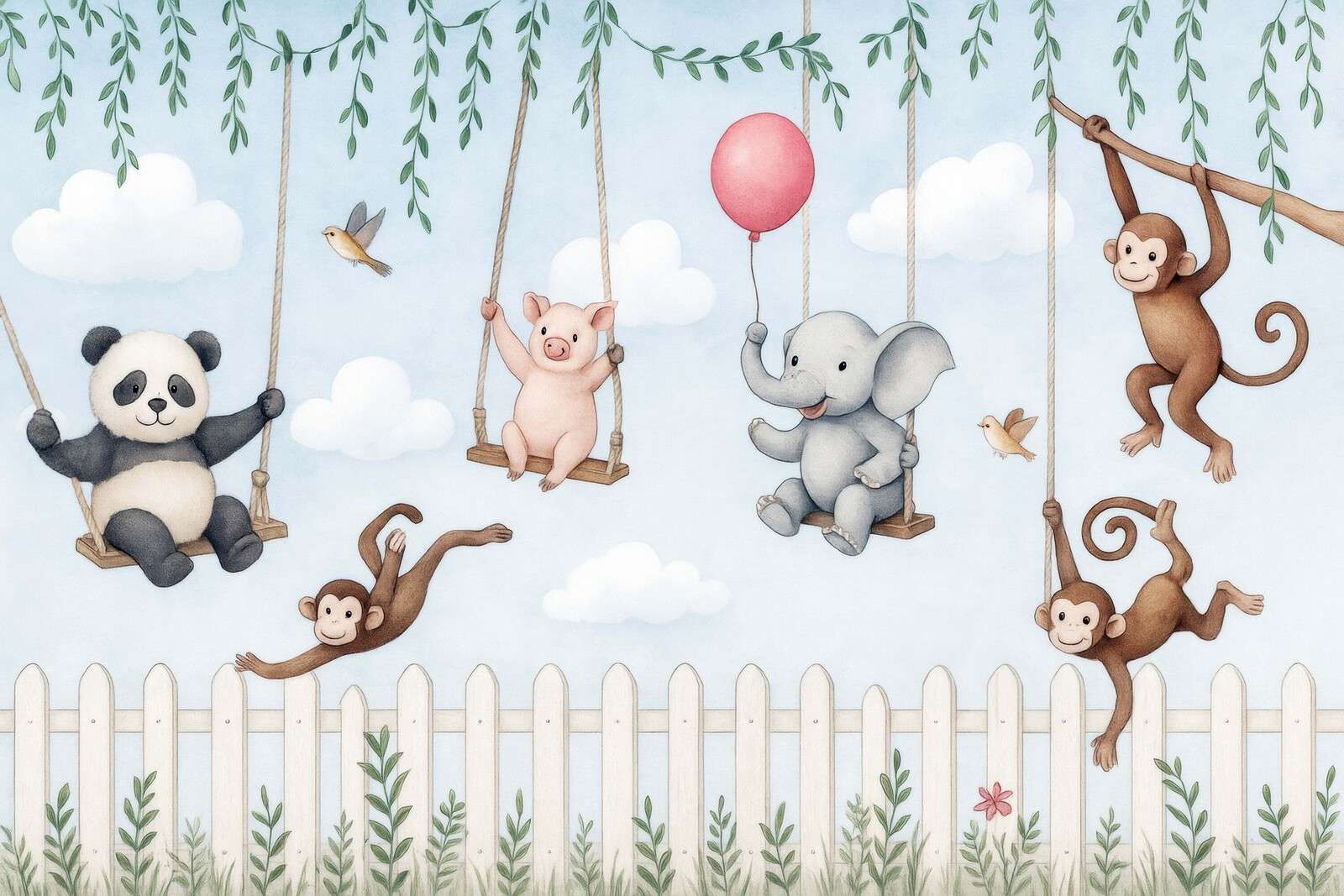 Amis des animaux dans le jardin d'enfants