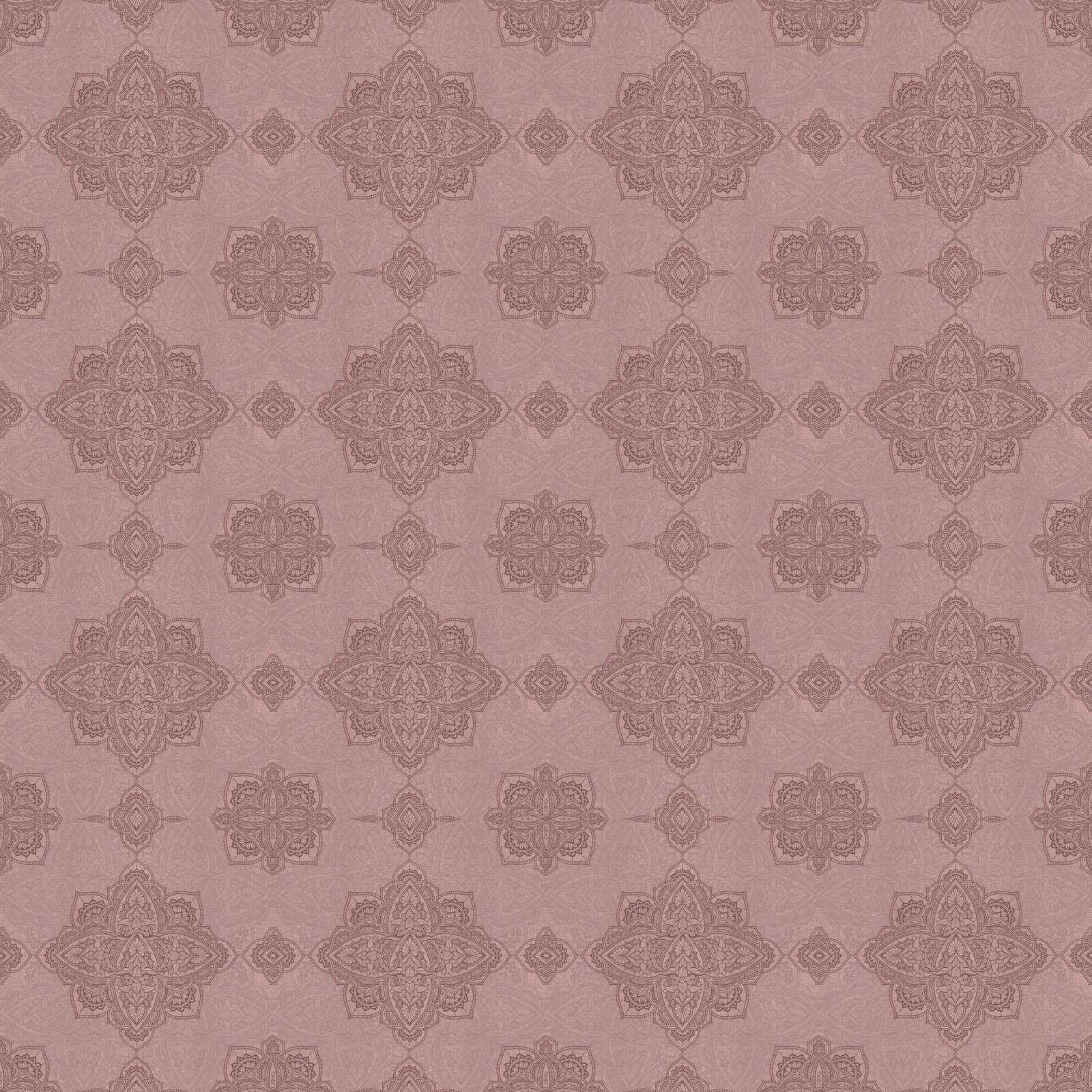 motif de médaillon oriental mauve