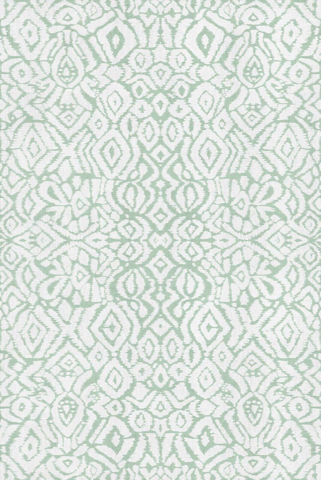 Motif ikat vert menthe avec ornements