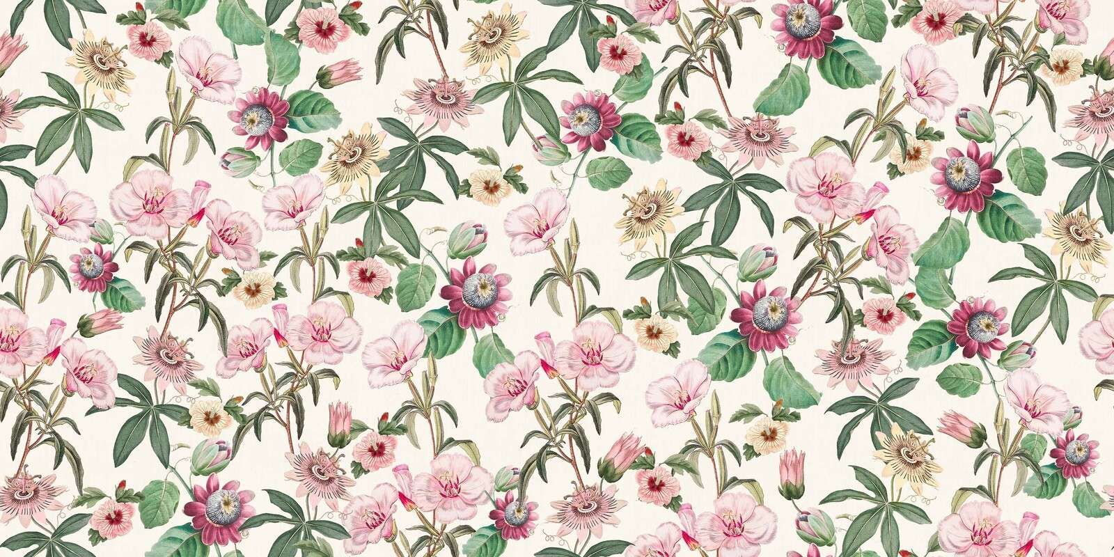 Fleurs de la passion romantiques en crème