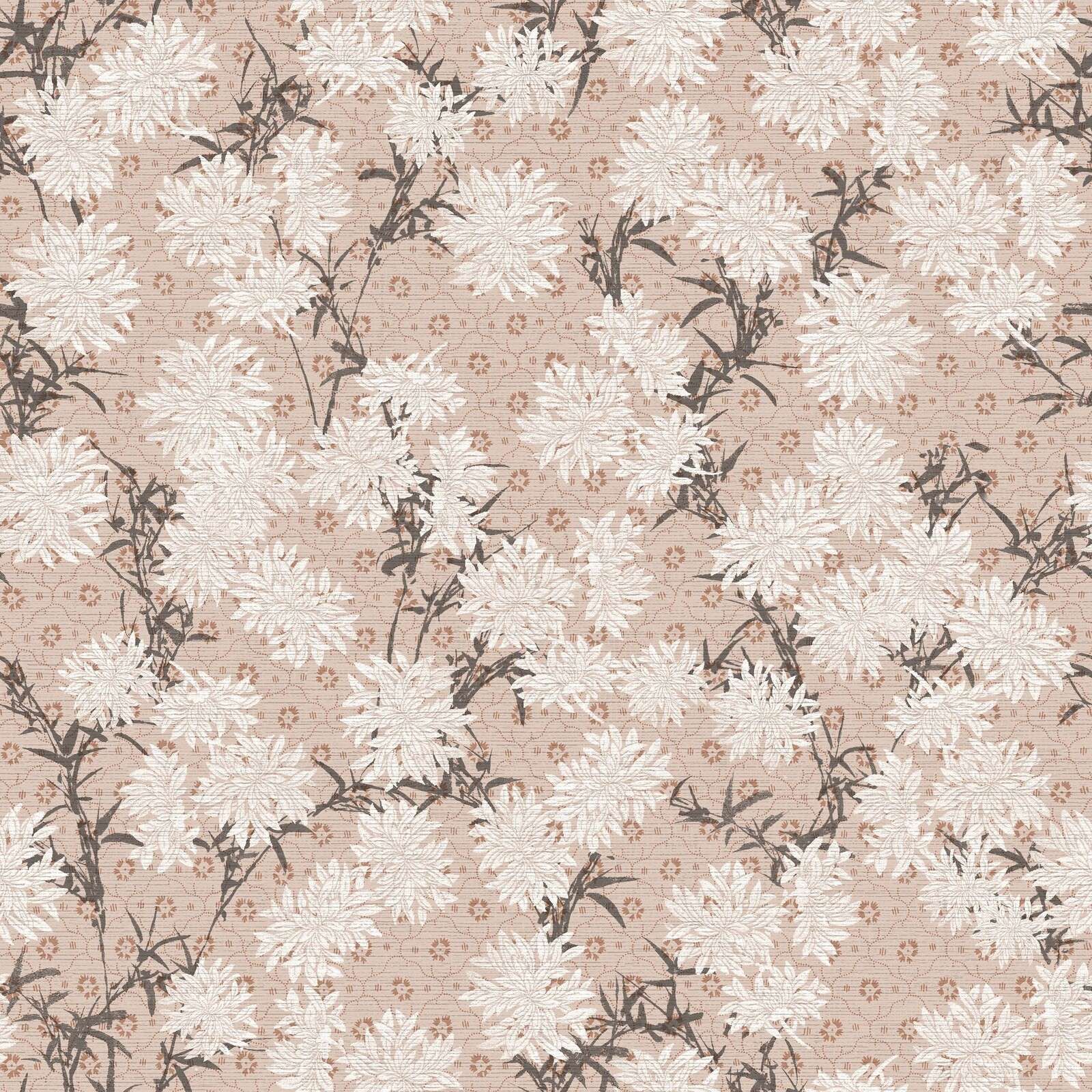 Chrysanthèmes blancs en rose poudré