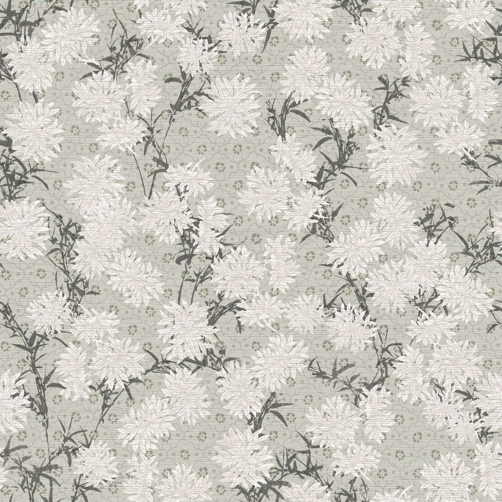 Chrysanthèmes blancs en vert sauge