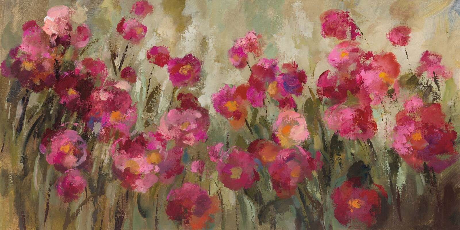 Fleurs rouges flamboyantes en été