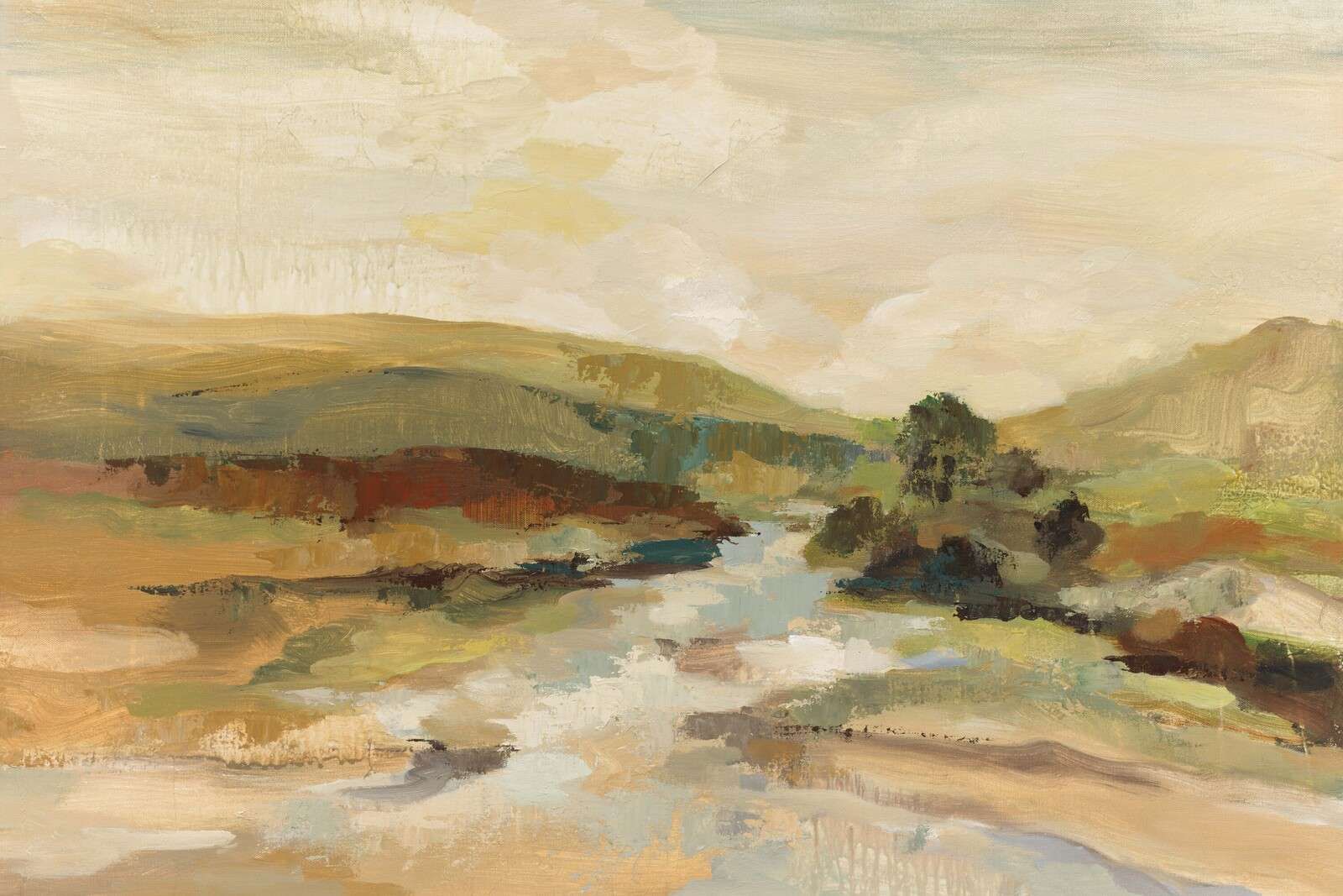 Rivière coulant entre des collines