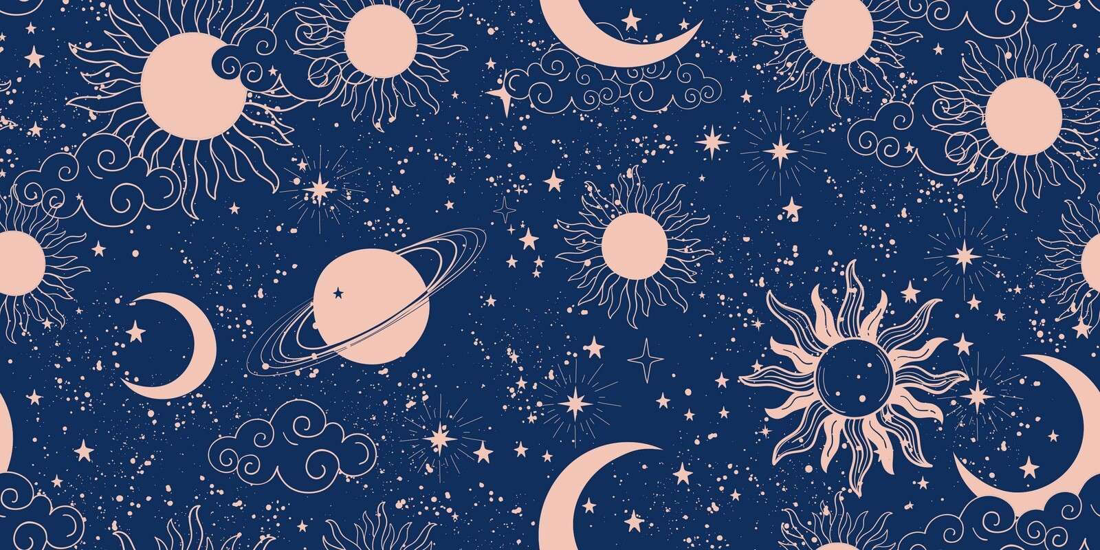 Soleil nocturne et ciel lunaire