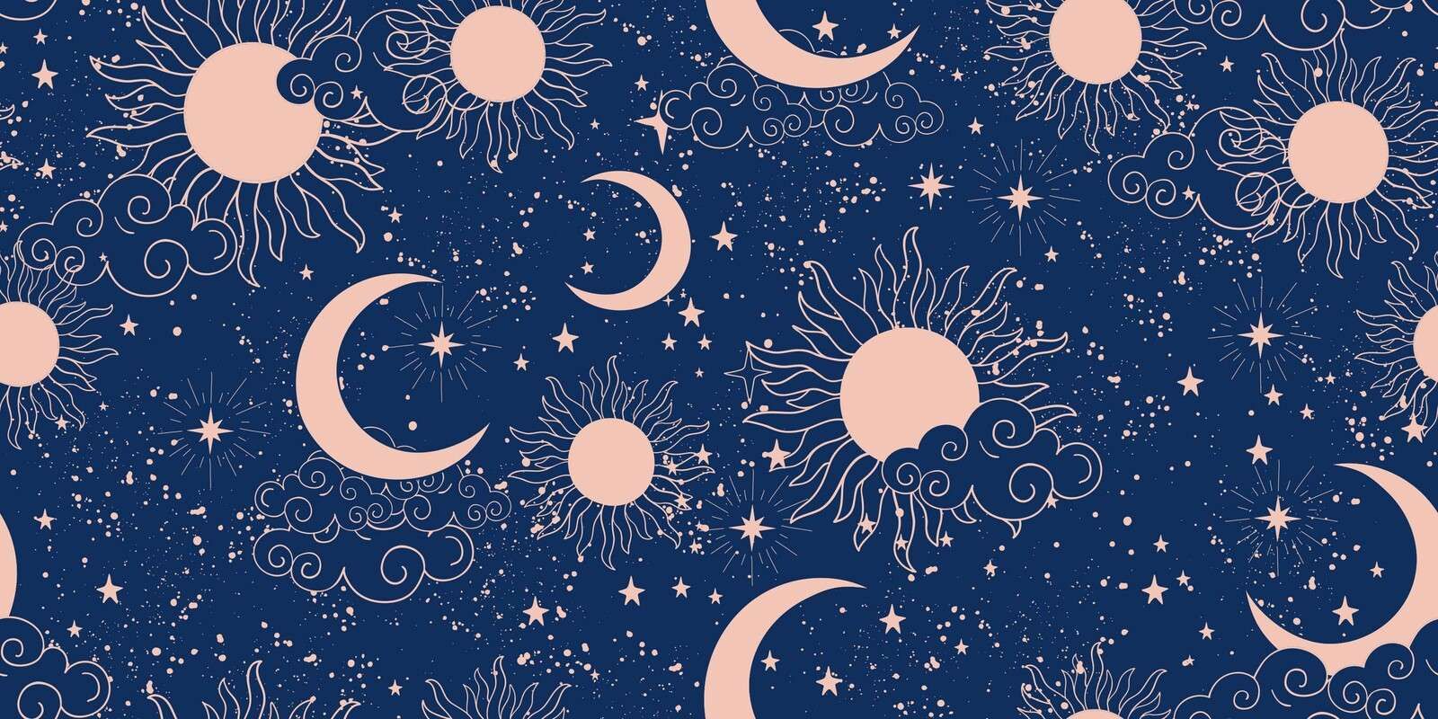 Ciel mystique du soleil et de la lune