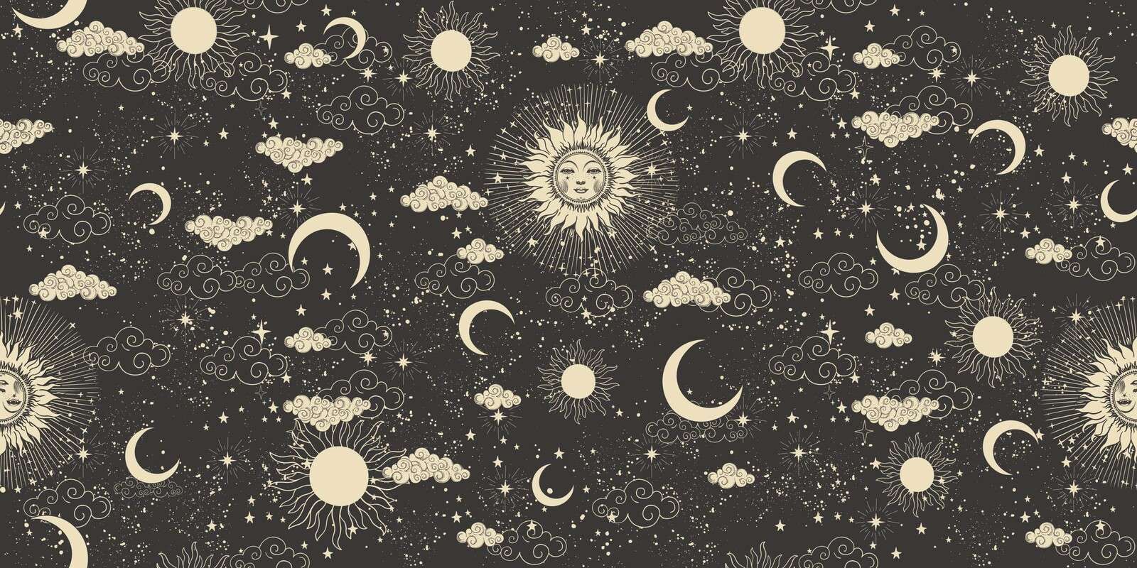 Nuit céleste au style vintage