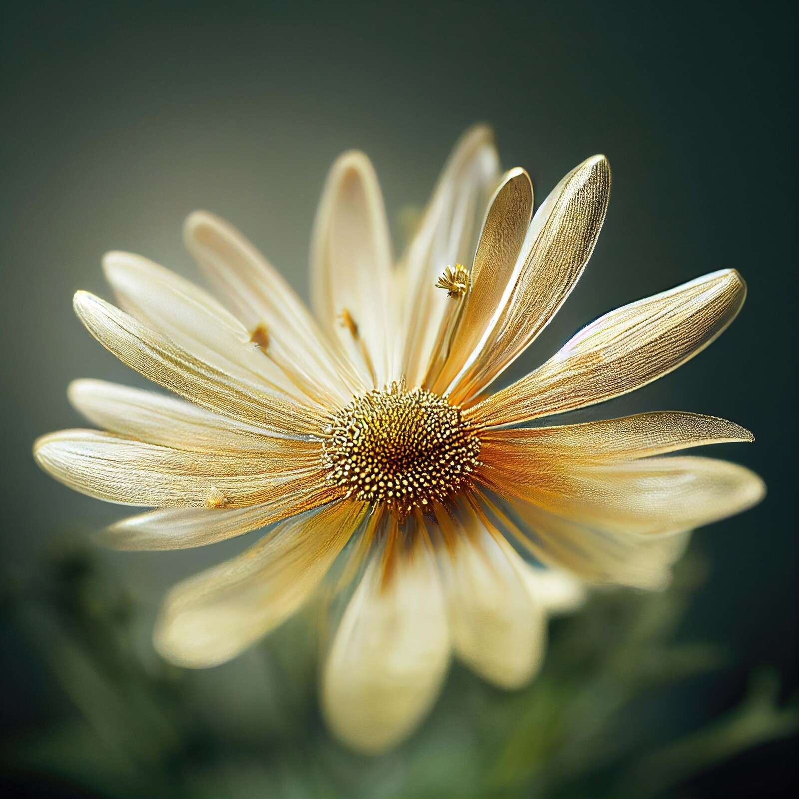 Fleur de camomille en macro.