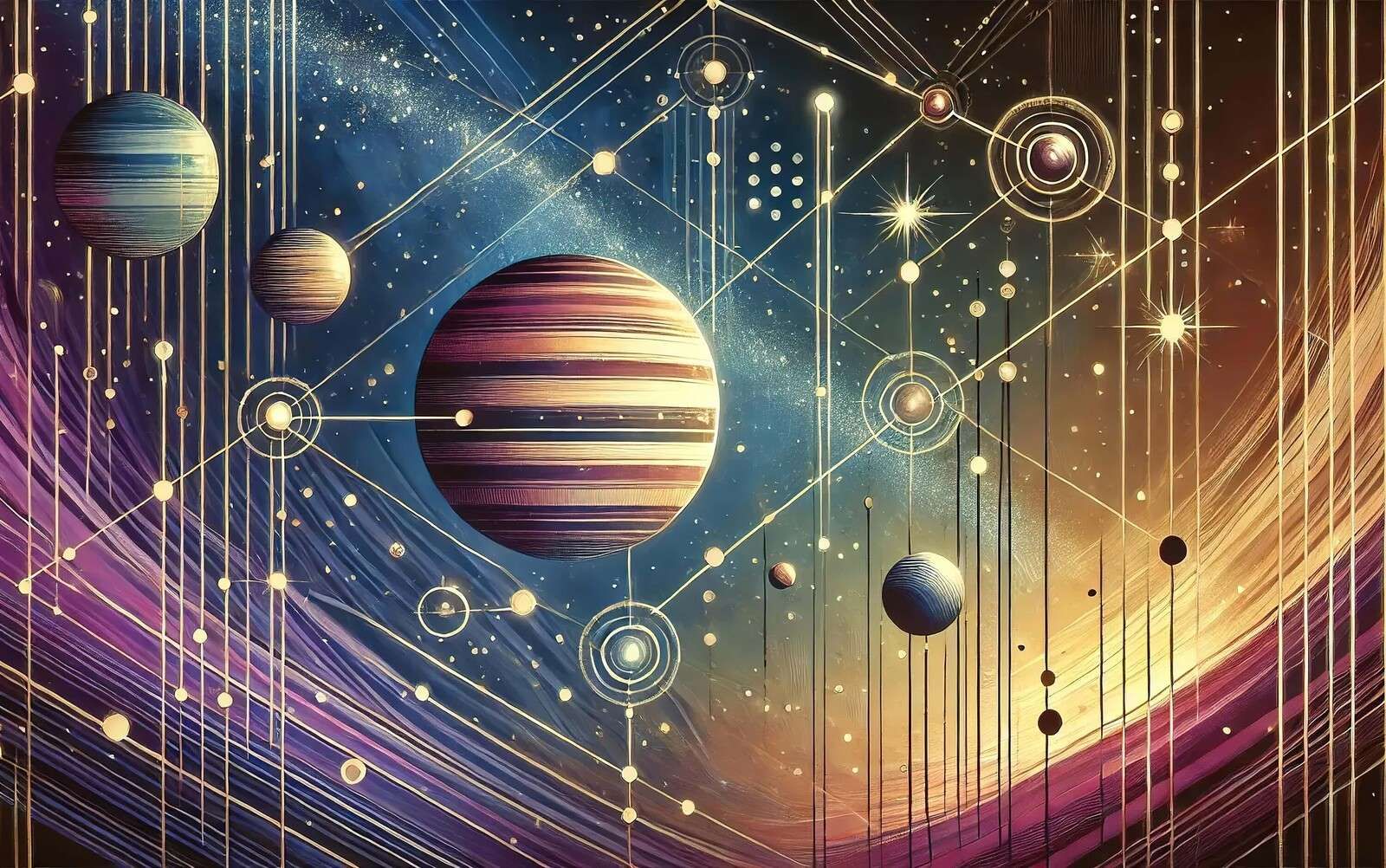 Galaxie géométrique dans la lumière galactique