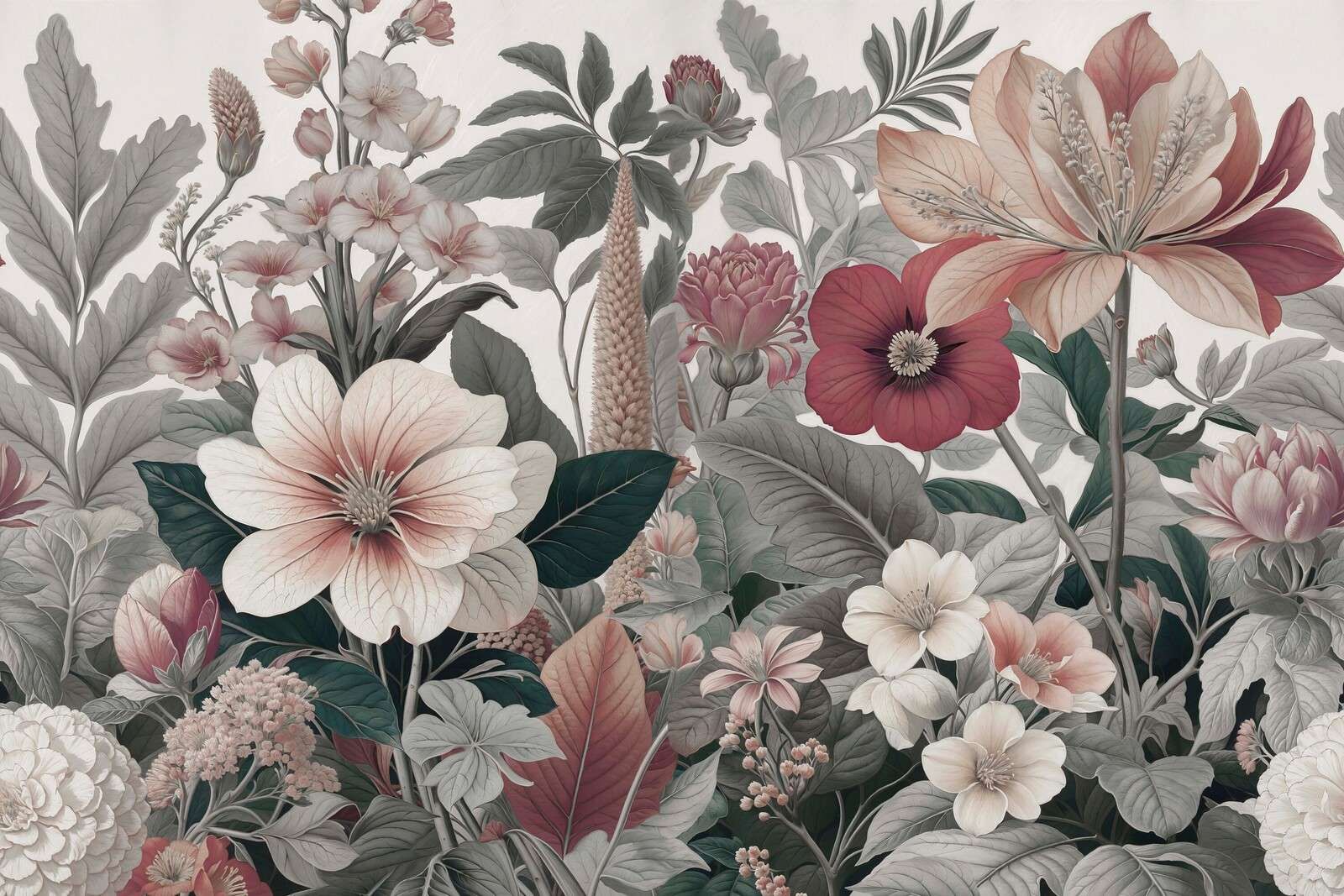 Fleurs artistiques dans des tons terreux doux
