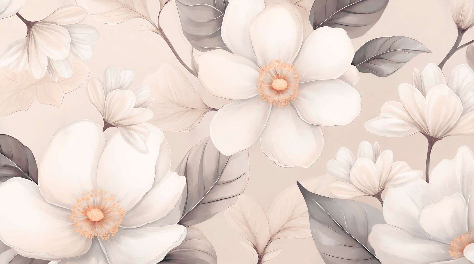 Fleurs de magnolia douces en crème