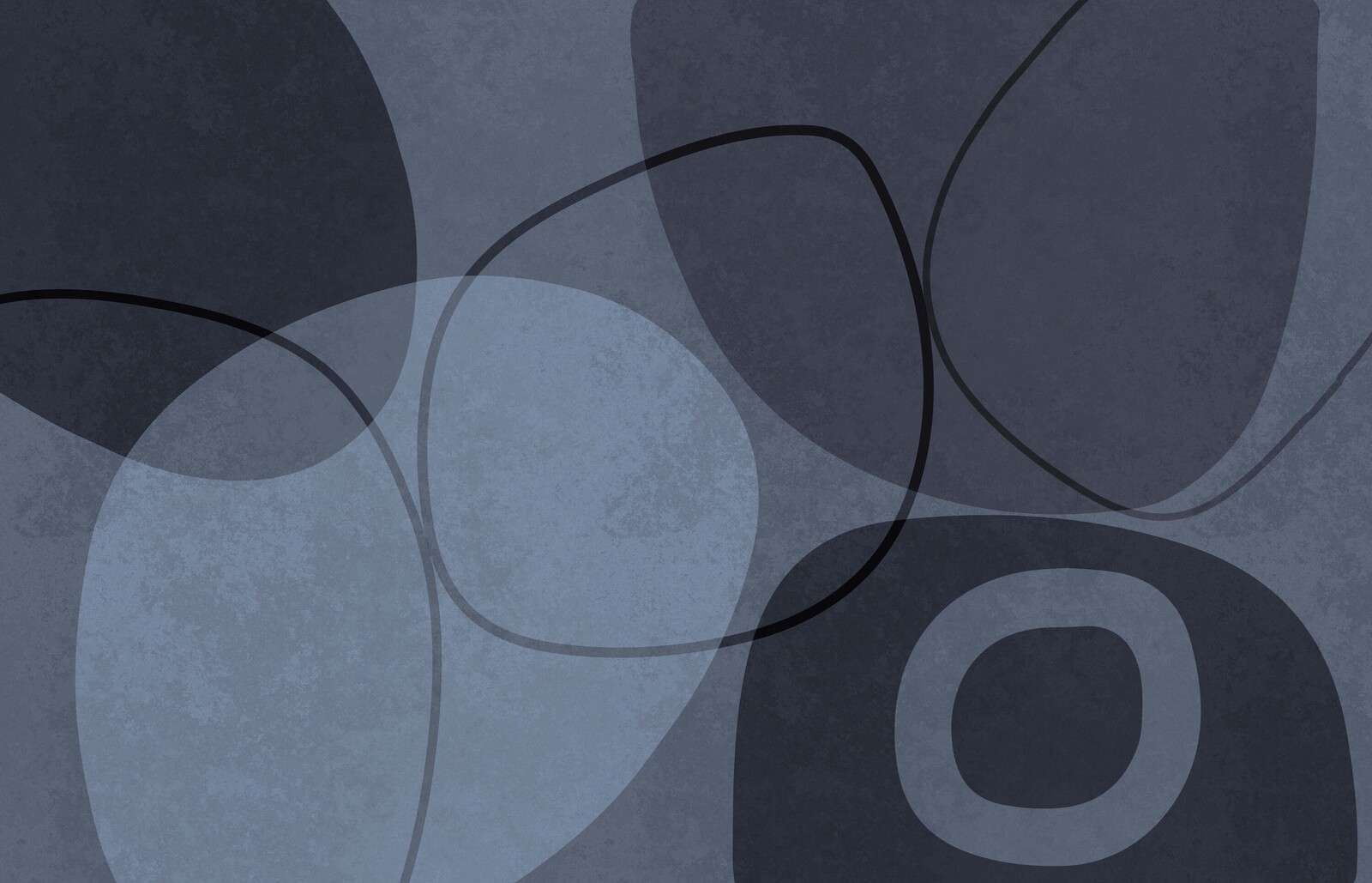 Forme du milieu du siècle et contour N bleu-gris